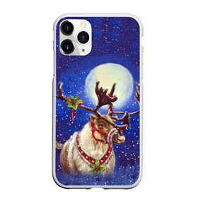 Чехол для iPhone 11 Pro Max матовый с принтом Christmas deer , Силикон |  | 2016 | christmas | deer | год | новогодний | новый | олень | рождественский | с новым годом