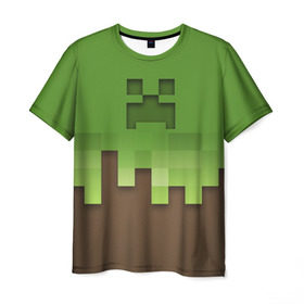 Мужская футболка 3D с принтом Minecraft edition , 100% полиэфир | прямой крой, круглый вырез горловины, длина до линии бедер | Тематика изображения на принте: creeper | minecraft