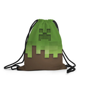Рюкзак-мешок 3D с принтом Minecraft edition , 100% полиэстер | плотность ткани — 200 г/м2, размер — 35 х 45 см; лямки — толстые шнурки, застежка на шнуровке, без карманов и подкладки | creeper | minecraft