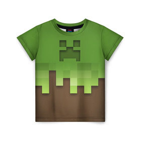 Детская футболка 3D с принтом Minecraft edition , 100% гипоаллергенный полиэфир | прямой крой, круглый вырез горловины, длина до линии бедер, чуть спущенное плечо, ткань немного тянется | Тематика изображения на принте: creeper | minecraft
