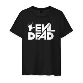 Мужская футболка хлопок с принтом Evil Dead , 100% хлопок | прямой крой, круглый вырез горловины, длина до линии бедер, слегка спущенное плечо. | 