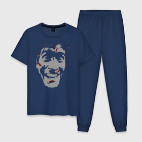 Мужская пижама хлопок с принтом ASH VS EVIL DEAD , 100% хлопок | брюки и футболка прямого кроя, без карманов, на брюках мягкая резинка на поясе и по низу штанин
 | Тематика изображения на принте: 