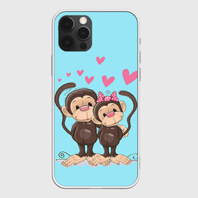 Чехол для iPhone 12 Pro Max с принтом Обезьянки , Силикон |  | Тематика изображения на принте: 2016 | год | любовь | мартышка | новый | обезьяна | с новым год