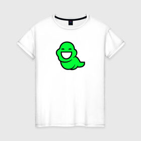 Женская футболка хлопок с принтом Хоумстак. Джон Эгберт , 100% хлопок | прямой крой, круглый вырез горловины, длина до линии бедер, слегка спущенное плечо | beta | beta kid | homestuck | john egbert | слизень