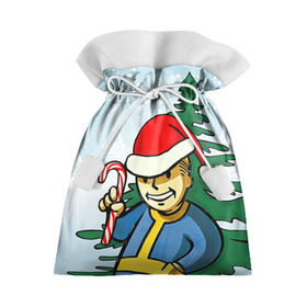 Подарочный 3D мешок с принтом Новогодний Fallout , 100% полиэстер | Размер: 29*39 см | 111 | 2016 | bethesda | boy | fallout | vault | бункер | дед мороз | игры | нг | новый год | постапокалиптические | с новым годом | убежище | фалаут | фаллаут | фолаут | фоллаут | шапка