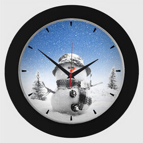 Настенные часы с принтом Снеговик ,  |  | 2016 | winter | год | зима | мартышка | новогодний | новый | обезьяна | обезьянка | подарок | с новым годом | снег | снеговик