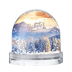 Снежный шар с принтом Winter , Пластик | Изображение внутри шара печатается на глянцевой фотобумаге с двух сторон | зима | пейзвж | снег