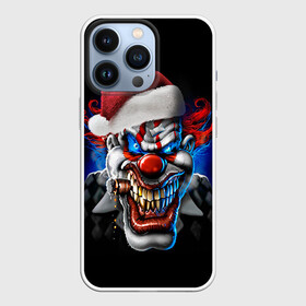 Чехол для iPhone 13 Pro с принтом Новогодний клоун ,  |  | Тематика изображения на принте: 2016 | год | злодей | злой | клоун | монстр | новогодний | новый | с новым годом