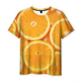Мужская футболка 3D с принтом Апельсинчик , 100% полиэфир | прямой крой, круглый вырез горловины, длина до линии бедер | Тематика изображения на принте: orange | апельсин | фрукты