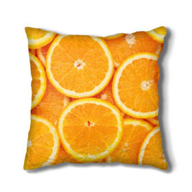 Подушка 3D с принтом Апельсинчик , наволочка – 100% полиэстер, наполнитель – холлофайбер (легкий наполнитель, не вызывает аллергию). | состоит из подушки и наволочки. Наволочка на молнии, легко снимается для стирки | orange | апельсин | фрукты