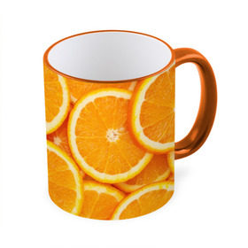 Кружка 3D с принтом Апельсинчик , керамика | ёмкость 330 мл | orange | апельсин | фрукты