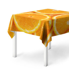 Скатерть 3D с принтом Апельсинчик , 100% полиэстер (ткань не мнется и не растягивается) | Размер: 150*150 см | orange | апельсин | фрукты
