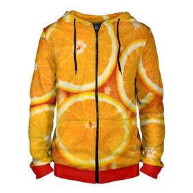 Мужская толстовка 3D на молнии с принтом Апельсинчик , 100% полиэстер | длина до линии бедра, манжеты и пояс оформлены мягкой тканевой резинкой, двухслойный капюшон со шнурком для регулировки, спереди молния, по бокам два кармана | Тематика изображения на принте: orange | апельсин | фрукты