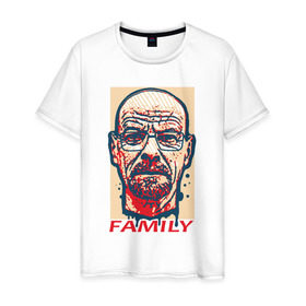 Мужская футболка хлопок с принтом Family Heisenberg , 100% хлопок | прямой крой, круглый вырез горловины, длина до линии бедер, слегка спущенное плечо. | 