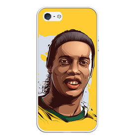 Чехол для iPhone 5/5S матовый с принтом Ronaldinho , Силикон | Область печати: задняя сторона чехла, без боковых панелей | Тематика изображения на принте: football | ronaldinho | роналдиньо | футбол | футболист