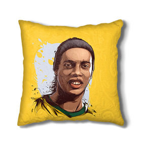 Подушка 3D с принтом Ronaldinho , наволочка – 100% полиэстер, наполнитель – холлофайбер (легкий наполнитель, не вызывает аллергию). | состоит из подушки и наволочки. Наволочка на молнии, легко снимается для стирки | Тематика изображения на принте: football | ronaldinho | роналдиньо | футбол | футболист