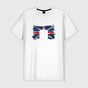 Мужская футболка премиум с принтом Tardis Britain , 92% хлопок, 8% лайкра | приталенный силуэт, круглый вырез ворота, длина до линии бедра, короткий рукав | doctor who | британия | доктор кто | тардис