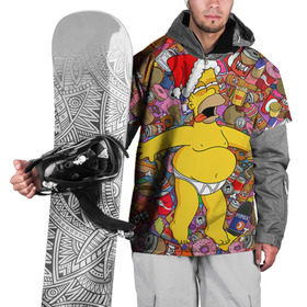 Накидка на куртку 3D с принтом Обжора Гомер , 100% полиэстер |  | Тематика изображения на принте: гомер