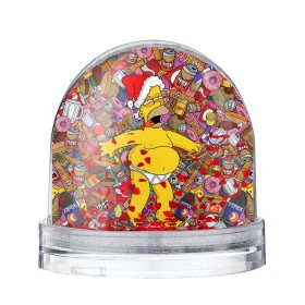 Снежный шар с принтом Обжора Гомер , Пластик | Изображение внутри шара печатается на глянцевой фотобумаге с двух сторон | гомер