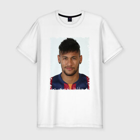 Мужская футболка премиум с принтом Неймар (Neymar) , 92% хлопок, 8% лайкра | приталенный силуэт, круглый вырез ворота, длина до линии бедра, короткий рукав | бразилия | неймар
