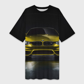 Платье-футболка 3D с принтом BMW M4 Concept ,  |  | bmw | бмв