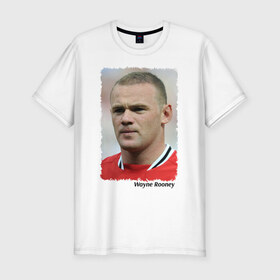 Мужская футболка премиум с принтом Wayne Rooney , 92% хлопок, 8% лайкра | приталенный силуэт, круглый вырез ворота, длина до линии бедра, короткий рукав | wayne rooney | англия | апл | лига чемпионов | мю | уэйн руни | футбол