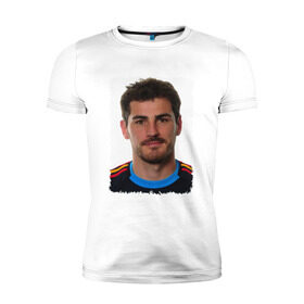 Мужская футболка премиум с принтом Iker Casillas , 92% хлопок, 8% лайкра | приталенный силуэт, круглый вырез ворота, длина до линии бедра, короткий рукав | iker casillas | вратарь | икер касильяс | испания | лига чемпионов | реал мадрид | футбол | чемпионами не рождаются | чемпионами становятся