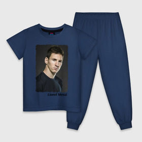 Детская пижама хлопок с принтом Lionel Messi , 100% хлопок |  брюки и футболка прямого кроя, без карманов, на брюках мягкая резинка на поясе и по низу штанин
 | lionel messi | аргентина | барселона | лига чемпионов | лионель месси | футбол
