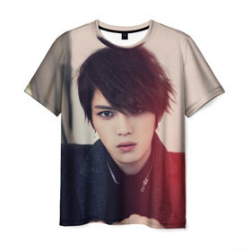 Мужская футболка 3D с принтом Kim JaeJoong , 100% полиэфир | прямой крой, круглый вырез горловины, длина до линии бедер | jaejoong | jaejung | jyj | k pop | kim jaejoong | korea | kpop | park jae jung | джеджун | к поп | кей поп | корея | кпоп