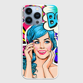 Чехол для iPhone 13 Pro с принтом Pop art ,  |  | Тематика изображения на принте: bang | boom | omg | pop art | super | wow | wtf | арт | поп | ретро | уорхол | энди