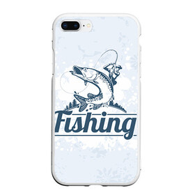 Чехол для iPhone 7Plus/8 Plus матовый с принтом Рыбалка , Силикон | Область печати: задняя сторона чехла, без боковых панелей | fishing | рыба | рыбак | рыбалка | туризм