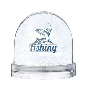 Снежный шар с принтом Рыбалка , Пластик | Изображение внутри шара печатается на глянцевой фотобумаге с двух сторон | fishing | рыба | рыбак | рыбалка | туризм