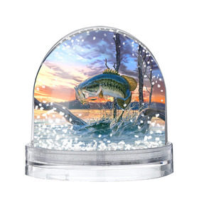 Снежный шар с принтом Рыба , Пластик | Изображение внутри шара печатается на глянцевой фотобумаге с двух сторон | fishing | рыба | рыбак | рыбалка | туризм
