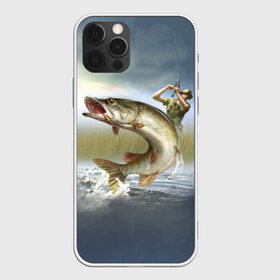 Чехол для iPhone 12 Pro Max с принтом Щука , Силикон |  | Тематика изображения на принте: fishing | рыба | рыбак | рыбалка | туризм | щука