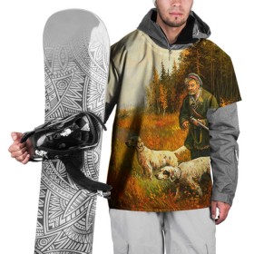 Накидка на куртку 3D с принтом Охота , 100% полиэстер |  | hunting | камуфляж | охота | охотник | собака | туризм