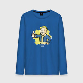 Мужской лонгслив хлопок с принтом Vault Boy , 100% хлопок |  | boy | fallout | pip | vault | vault boyубежище | фаллаут