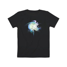 Детская футболка хлопок с принтом final fantasy xiii logo , 100% хлопок | круглый вырез горловины, полуприлегающий силуэт, длина до линии бедер | final fantasy xiii logo финальная фантазия