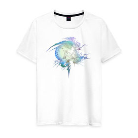 Мужская футболка хлопок с принтом final fantasy xiii logo , 100% хлопок | прямой крой, круглый вырез горловины, длина до линии бедер, слегка спущенное плечо. | final fantasy xiii logo финальная фантазия