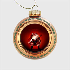 Стеклянный ёлочный шар с принтом Дед Мороз рокер , Стекло | Диаметр: 80 мм | heavy metal | rock | santa claus | дед мороз | рок | с новым годом | санта | санта клаус