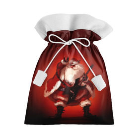 Подарочный 3D мешок с принтом Дед мороз рокер , 100% полиэстер | Размер: 29*39 см | Тематика изображения на принте: heavy metal | rock | santa claus | дед мороз | рок | с новым годом | санта | санта клаус