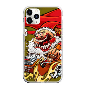 Чехол для iPhone 11 Pro матовый с принтом Дед мороз рокер , Силикон |  | heavy metal | rock | santa claus | дед мороз | рок | с новым годом | санта | санта клаус