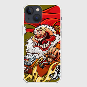 Чехол для iPhone 13 mini с принтом Дед мороз рокер ,  |  | heavy metal | rock | santa claus | дед мороз | рок | с новым годом | санта | санта клаус