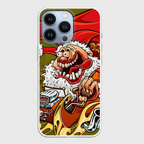 Чехол для iPhone 13 Pro с принтом Дед мороз рокер ,  |  | heavy metal | rock | santa claus | дед мороз | рок | с новым годом | санта | санта клаус