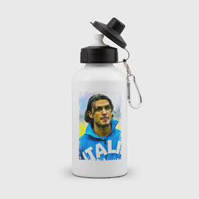 Бутылка спортивная с принтом Paolo Maldini (retro style) , металл | емкость — 500 мл, в комплекте две пластиковые крышки и карабин для крепления | paolo maldini | retro style | италия | лига чемпионов | милан | паоло мальдини | футбол