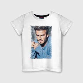 Детская футболка хлопок с принтом David Beckham (retro style) , 100% хлопок | круглый вырез горловины, полуприлегающий силуэт, длина до линии бедер | david beckham | retro style | англия | дэвид бекхэм | лига чемпионов | мадрид | мю | реал | футбол