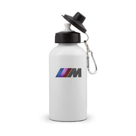 Бутылка спортивная с принтом BMW M texture , металл | емкость — 500 мл, в комплекте две пластиковые крышки и карабин для крепления | 5 | bmw | m | бмв | м