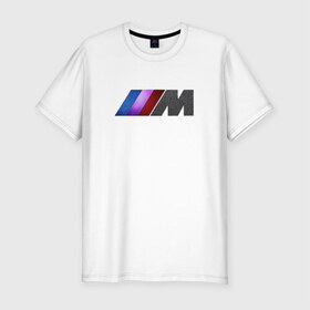 Мужская футболка премиум с принтом BMW M texture , 92% хлопок, 8% лайкра | приталенный силуэт, круглый вырез ворота, длина до линии бедра, короткий рукав | 5 | bmw | m | бмв | м