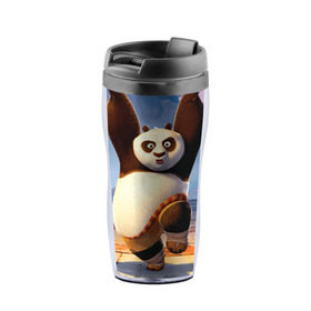 Термокружка-непроливайка с принтом Кунг фу панда , внутренняя часть — пищевой пластик, наружная часть — прозрачный пластик, между ними — полиграфическая вставка с рисунком | объем — 350 мл, герметичная крышка | Тематика изображения на принте: kung fu | kung fu panda | panda | кунг фу | кунг фу панда | кунгфу | панда. кунг фу | по