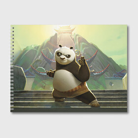 Альбом для рисования с принтом Кунг фу панда , 100% бумага
 | матовая бумага, плотность 200 мг. | Тематика изображения на принте: kung fu | kung fu panda | panda | кунг фу | кунг фу панда | кунгфу | панда. кунг фу | по