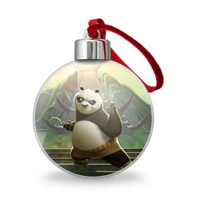 Ёлочный шар с принтом Кунг фу панда , Пластик | Диаметр: 77 мм | Тематика изображения на принте: kung fu | kung fu panda | panda | кунг фу | кунг фу панда | кунгфу | панда. кунг фу | по